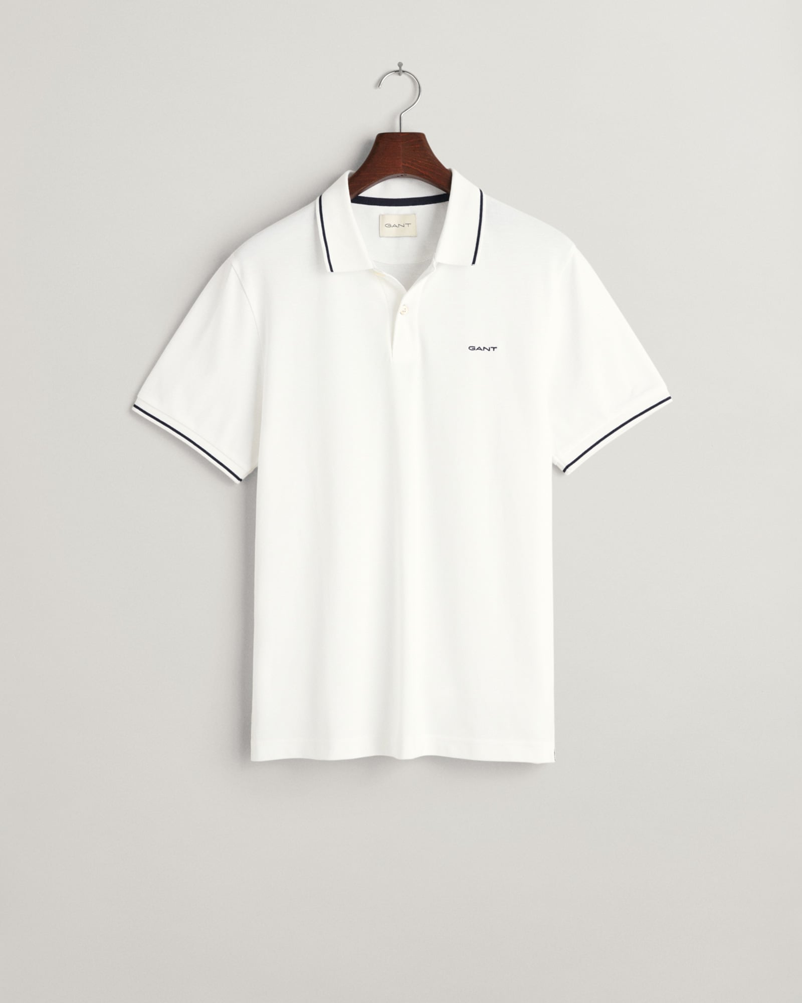  GANT Erkek Beyaz Regular Fit Düğmeli Yaka Polo T-Shirt