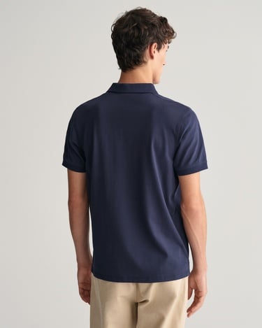  GANT Erkek Mavi Regular Fit Düğmeli Yaka Polo T-Shirt