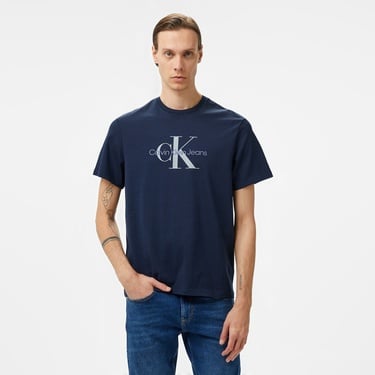  Calvin Klein Jeans Hero Monogram Erkek Lacivert T-Shirt