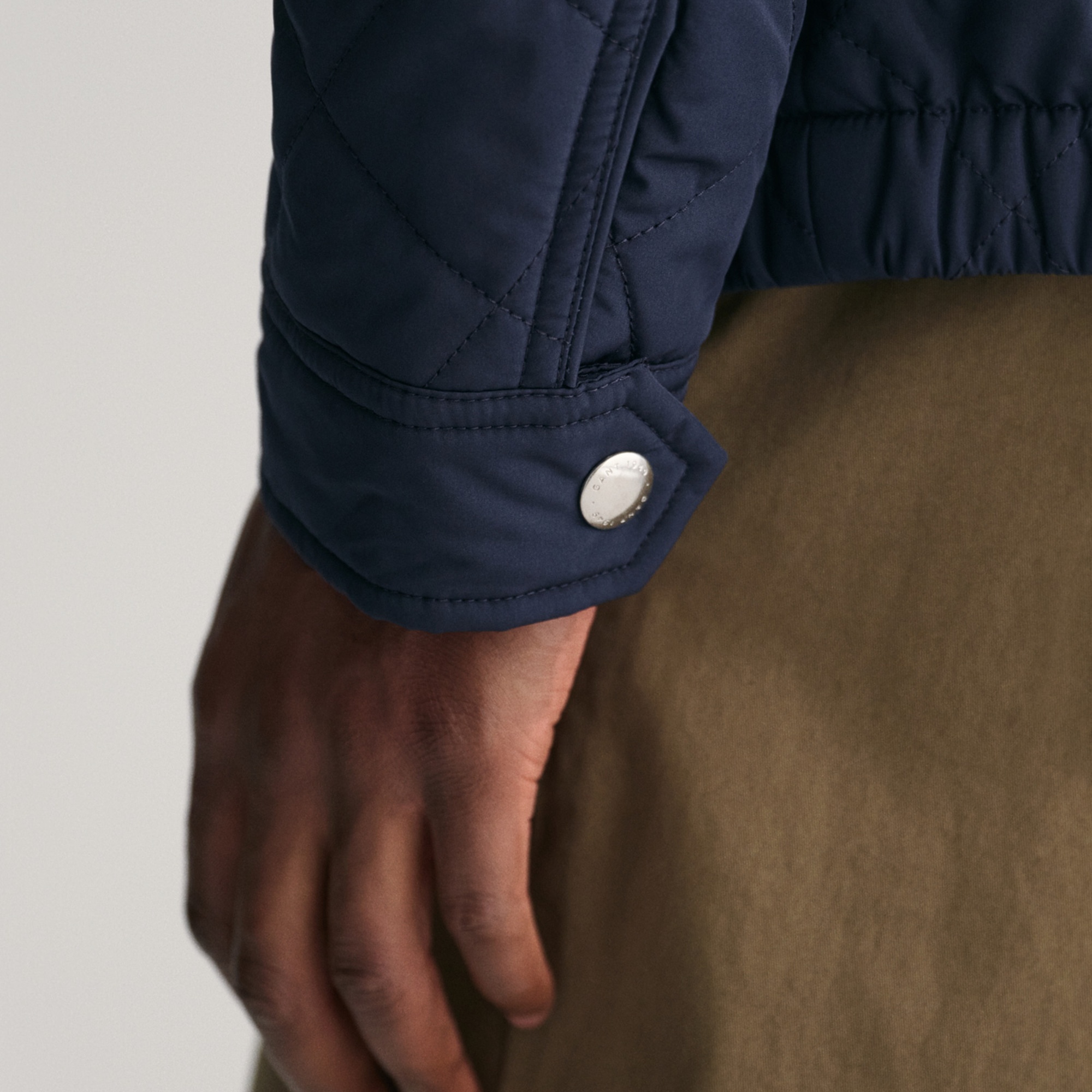 GANT Erkek Lacivert Dik Yaka Logolu Ceket