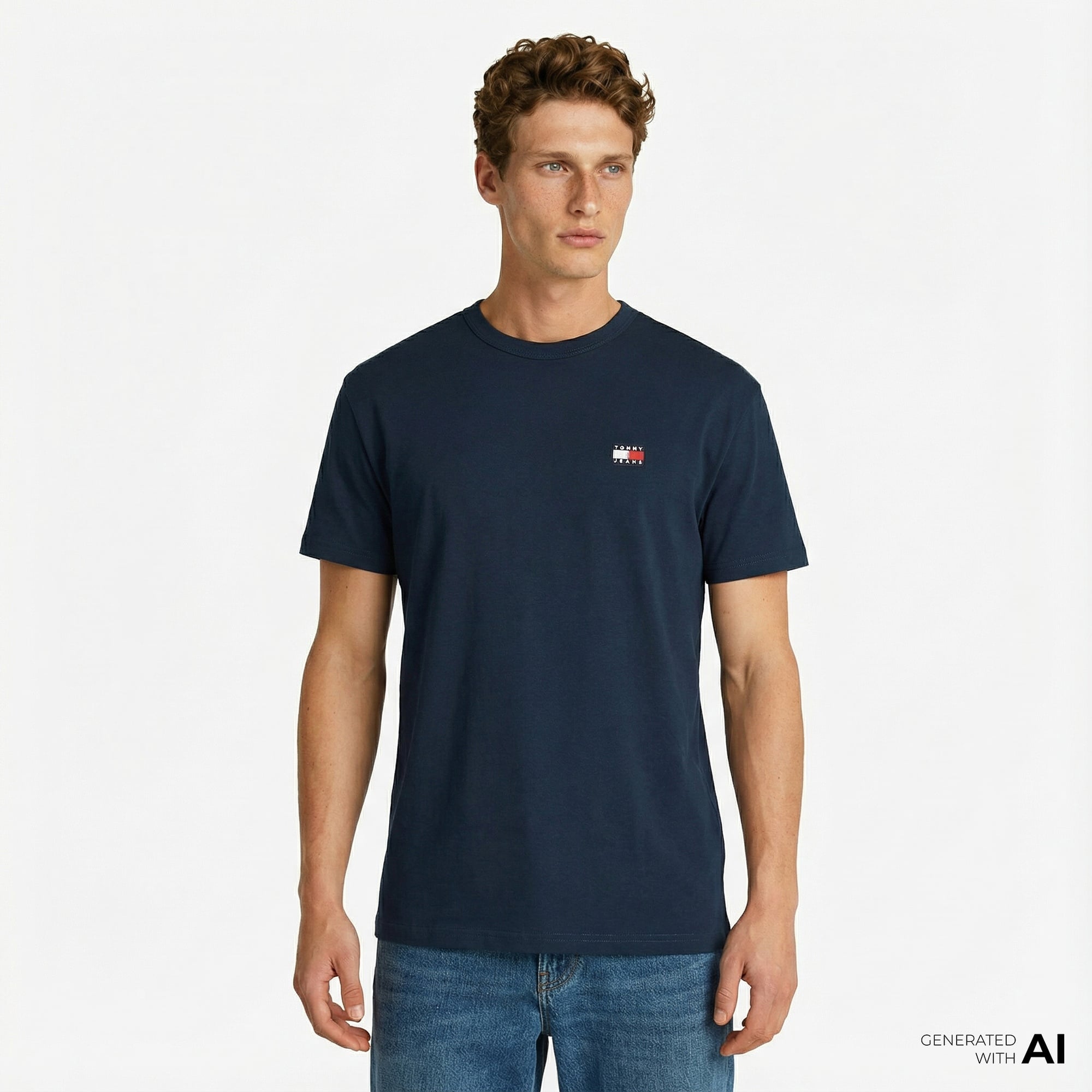 Tommy Hilfiger Badge Erkek Lacivert T-Shirt