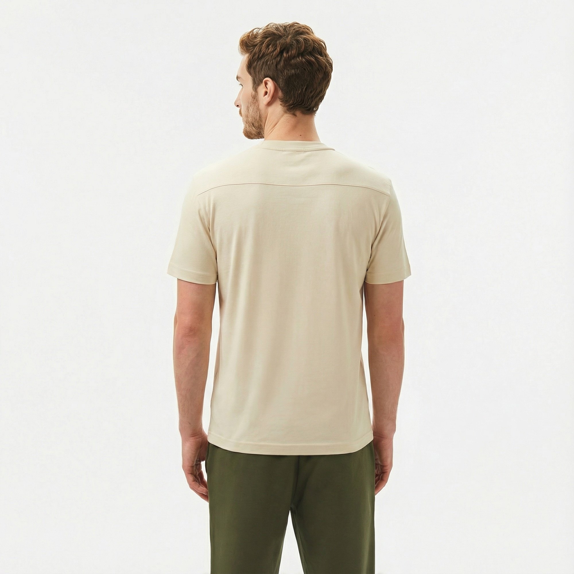 Calvin Klein Erkek Bej T-Shirt