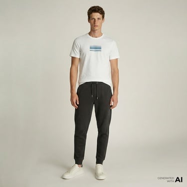  Calvin Klein Structured Embroidery Sweats Erkek Siyah Eşofman Altı