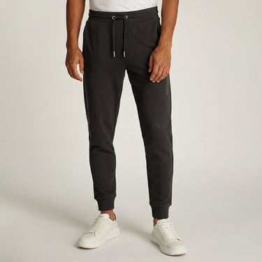  Calvin Klein Structured Embroidery Sweats Erkek Siyah Eşofman Altı