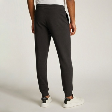  Calvin Klein Structured Embroidery Sweats Erkek Siyah Eşofman Altı