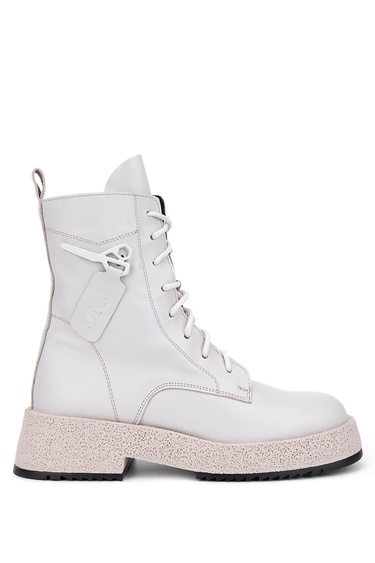  Tamer Tanca Kadın Hakiki Deri Kırık Beyaz Casual Bot