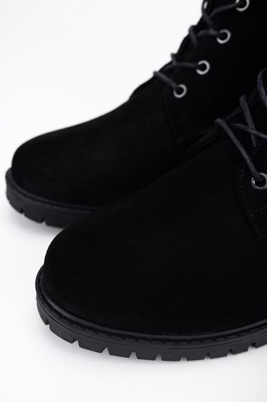  Tamer Tanca Kadın Hakiki Deri Siyah Casual Bot