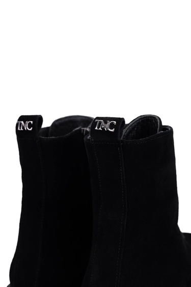  Tamer Tanca Kadın Hakiki Deri Siyah Casual Bot