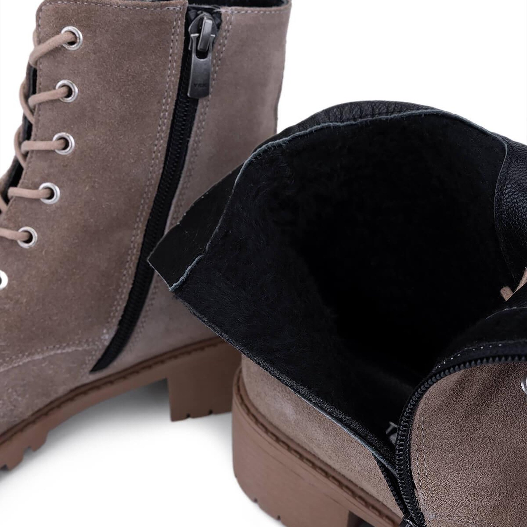 Tamer Tanca Kadın Hakiki Deri VIZON SUET YRM Casual Bot