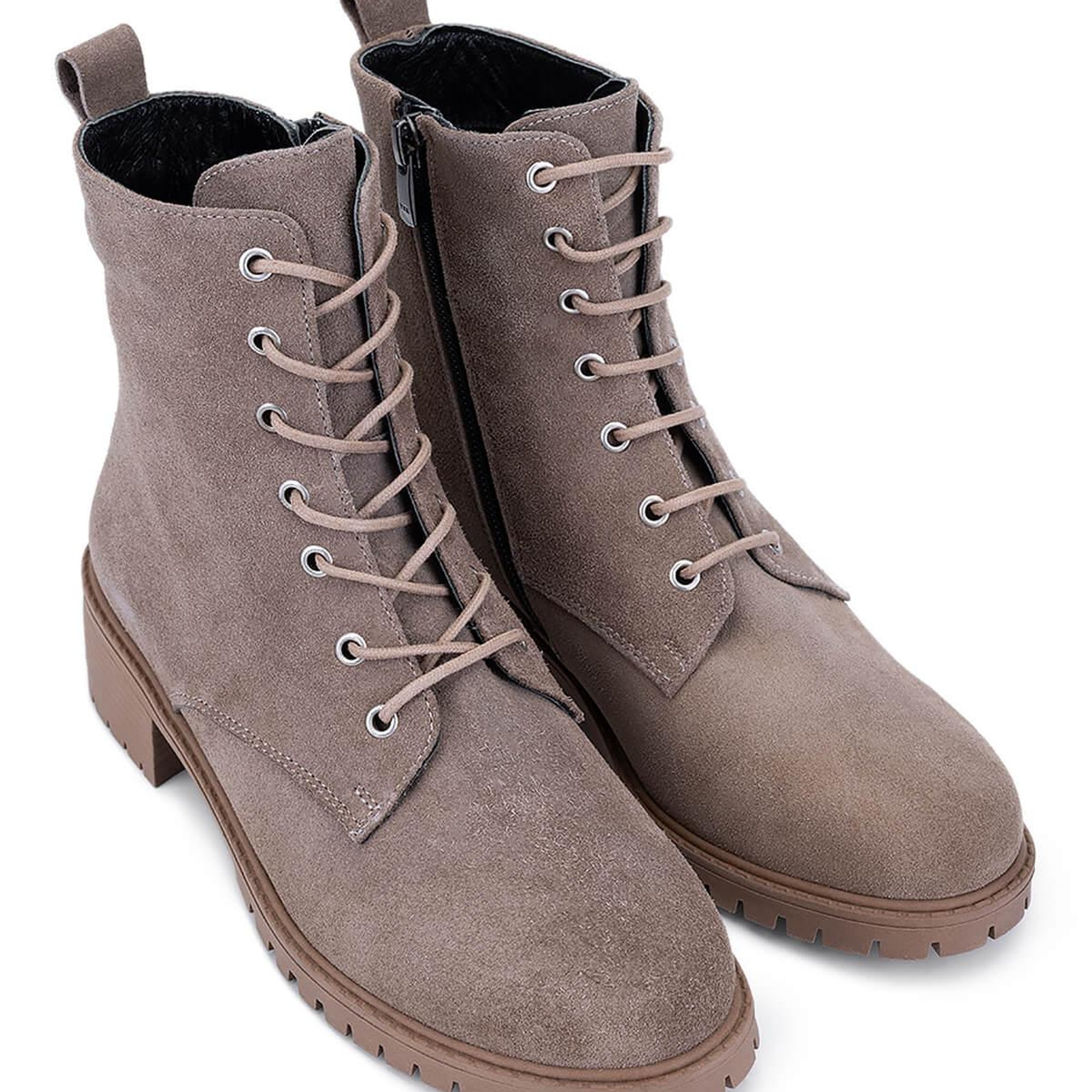 Tamer Tanca Kadın Hakiki Deri VIZON SUET YRM Casual Bot