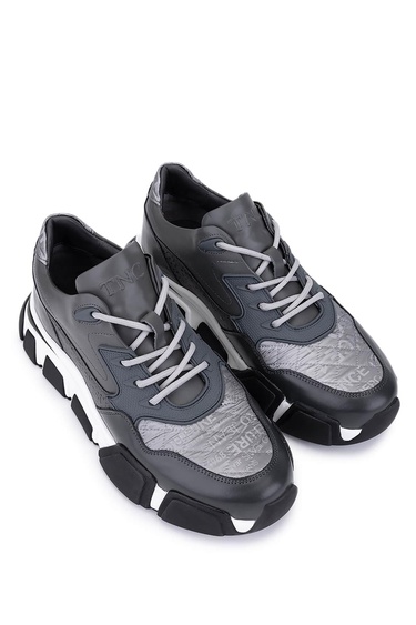  Tamer Tanca Erkek Hakiki Deri Gri Sneakers & Spor Ayakkabı
