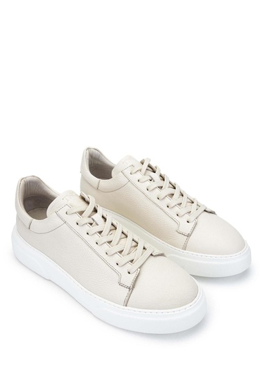  Tamer Tanca Erkek Hakiki Deri Bej Sneakers & Spor Ayakkabı