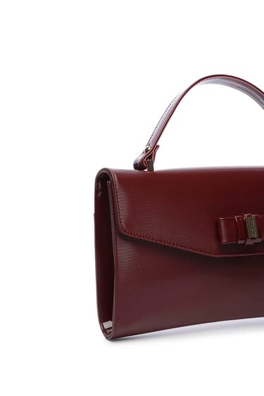  Tamer Tanca Kadın Vegan Bordo El Çantası