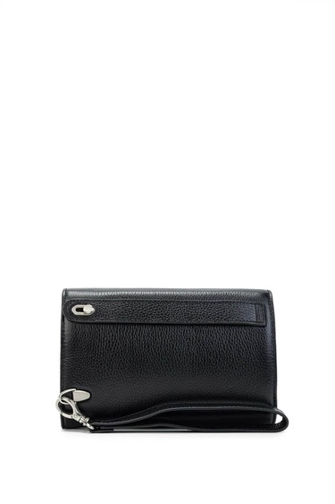  Tamer Tanca Erkek Hakiki Deri Siyah El Çantası