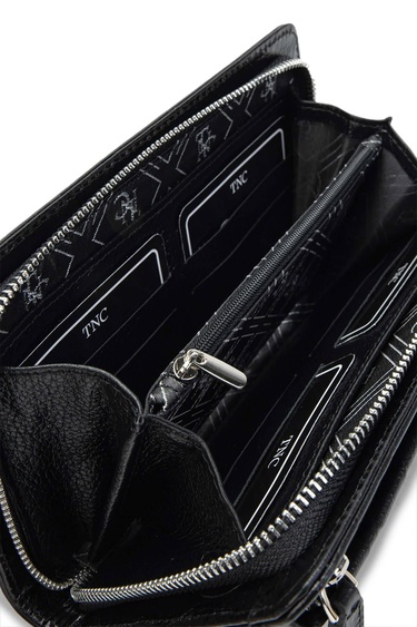  Tamer Tanca Erkek Hakiki Deri Siyah El Çantası