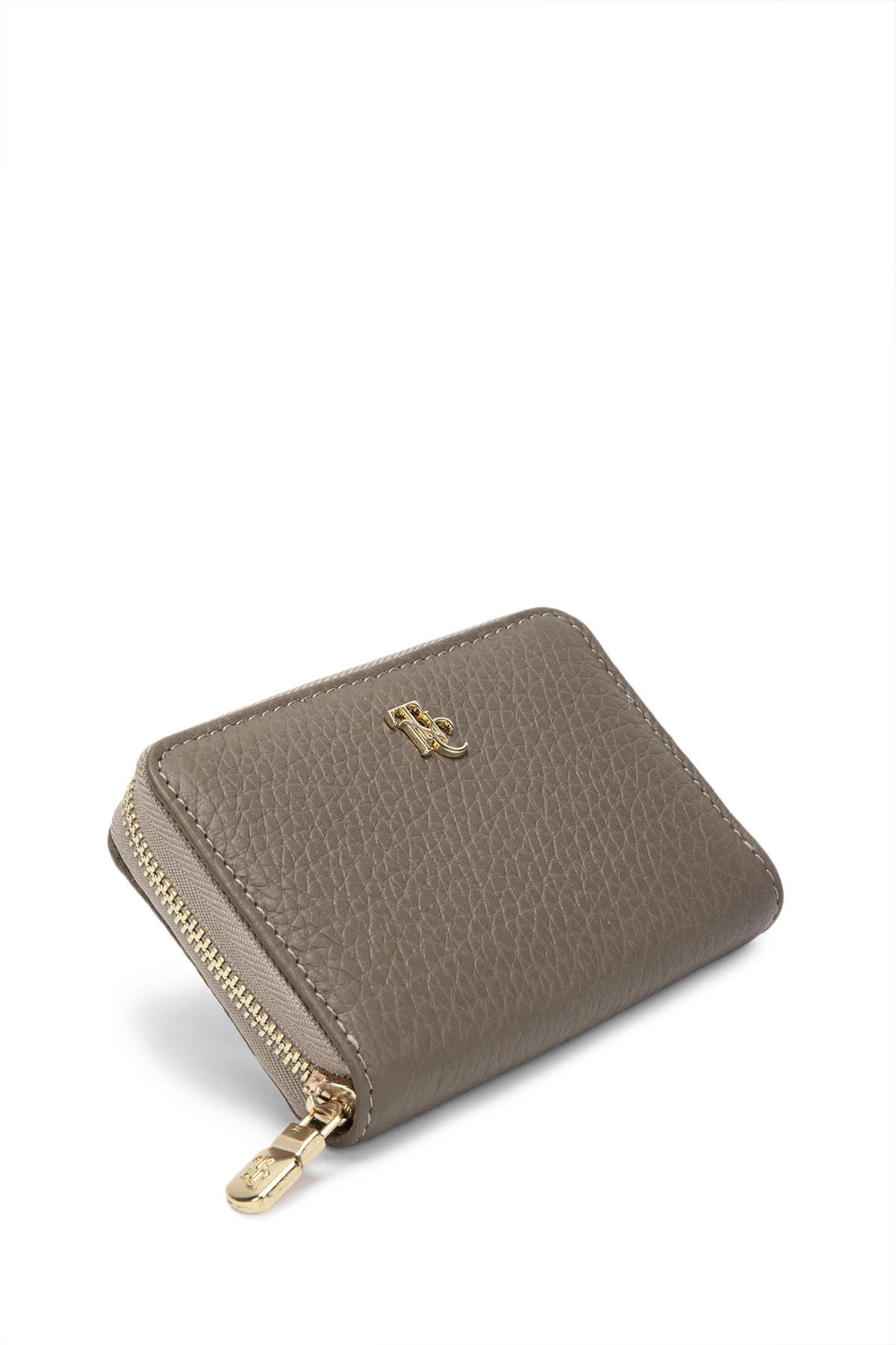 Tamer Tanca Kadın Hakiki Deri Bej Cüzdan Cuzdan