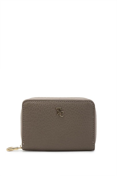  Tamer Tanca Kadın Hakiki Deri Bej Cüzdan Cuzdan