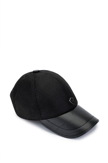  Tamer Tanca Erkek Deri & Tekstil Siyah Beyzbol Şapka