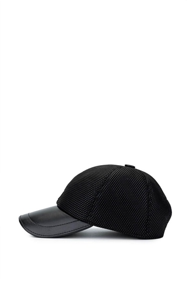  Tamer Tanca Erkek Deri & Tekstil Siyah Beyzbol Şapka