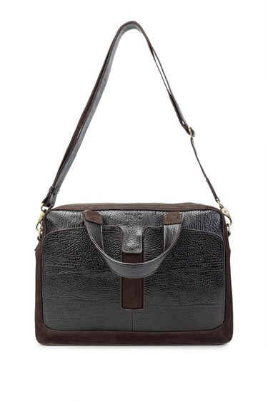  Tamer Tanca Erkek Hakiki Deri Kahverengi Evrak Çantası