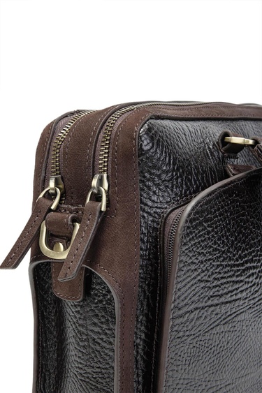  Tamer Tanca Erkek Hakiki Deri Kahverengi Evrak Çantası