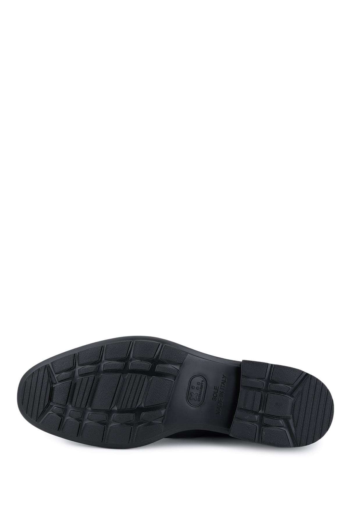 Tamer Tanca Erkek Hakiki Deri Siyah Casual Bot