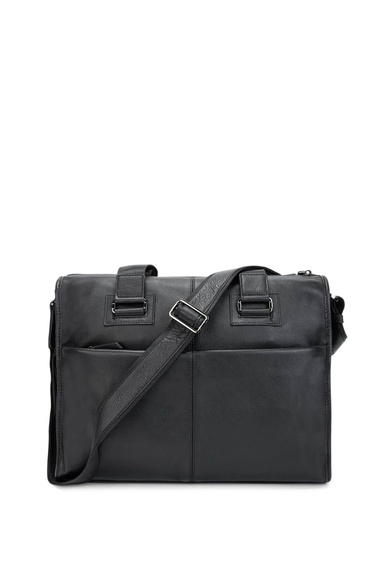  Tamer Tanca Erkek Hakiki Deri Siyah Evrak Çantası