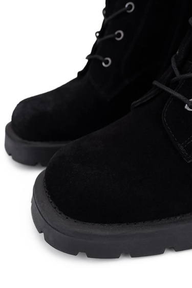  Tamer Tanca Kadın Hakiki Deri Siyah Süet Casual Bot