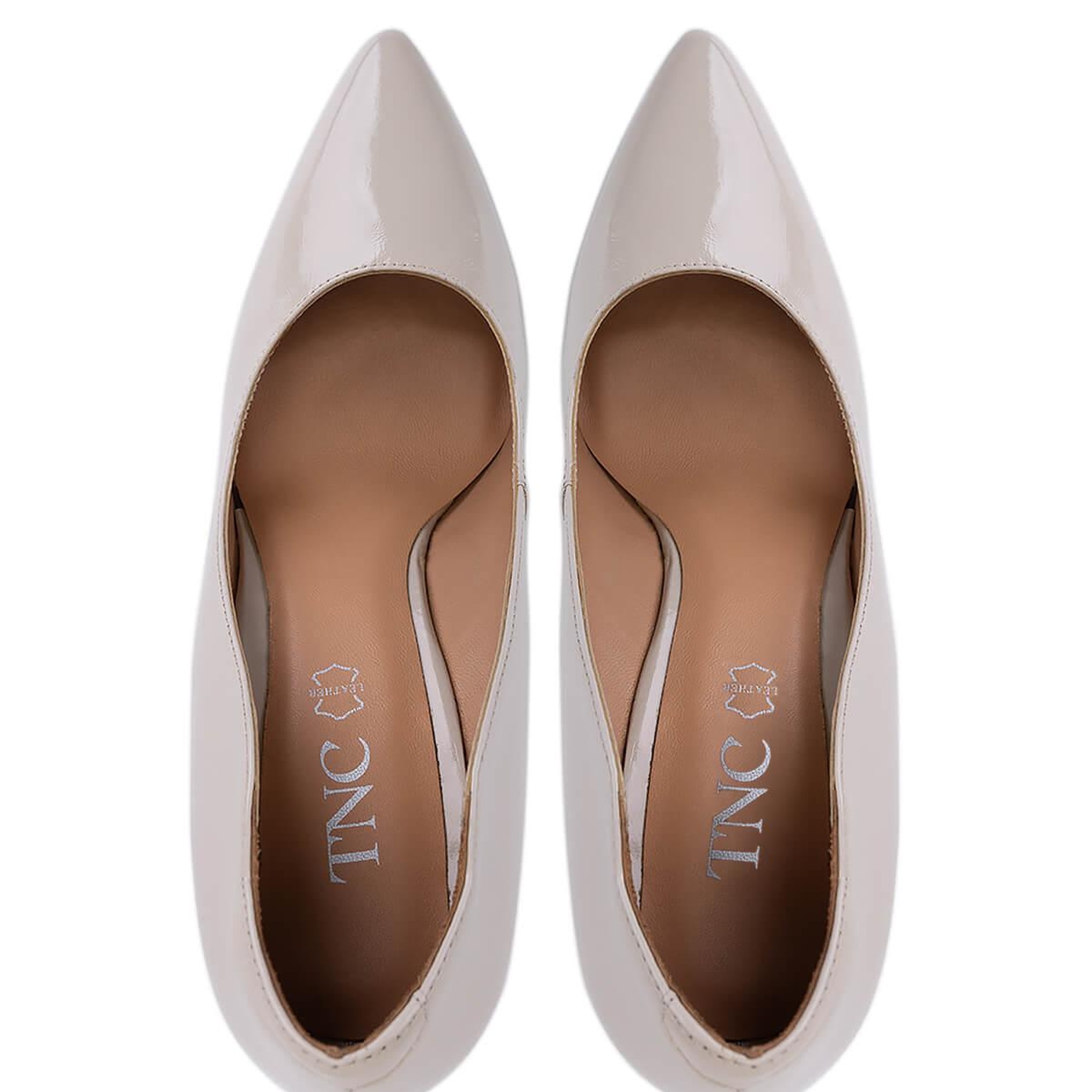 Tamer Tanca Kadın Hakiki Deri Bej Topuklu Ayakkabı