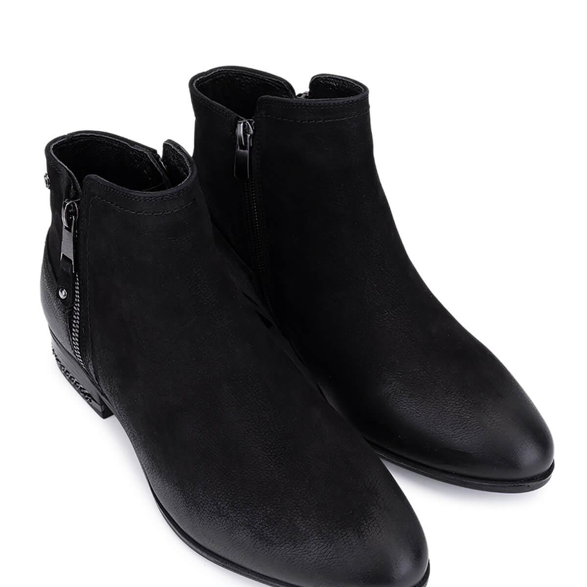 Tamer Tanca Kadın Hakiki Deri Siyah Nubuk Klasik Bot