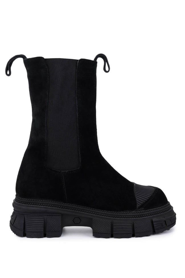  Tamer Tanca Kadın Hakiki Deri Siyah Süet Casual Bot