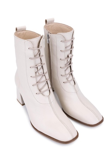  Tamer Tanca Kadın Hakiki Deri Bej Bot