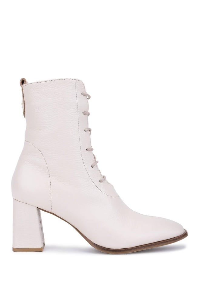  Tamer Tanca Kadın Hakiki Deri Bej Bot