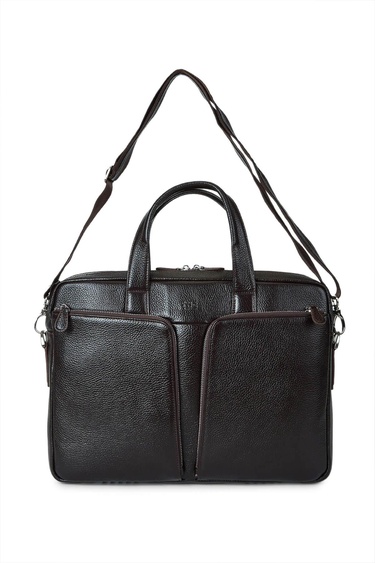  Tamer Tanca Erkek Hakiki Deri Kahverengi Evrak Çantası