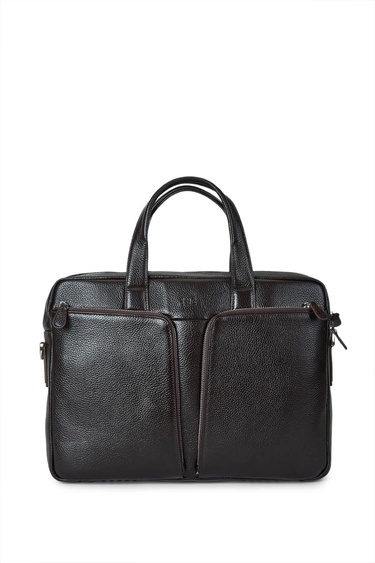  Tamer Tanca Erkek Hakiki Deri Kahverengi Evrak Çantası