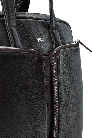  Tamer Tanca Erkek Hakiki Deri Kahverengi Evrak Çantası