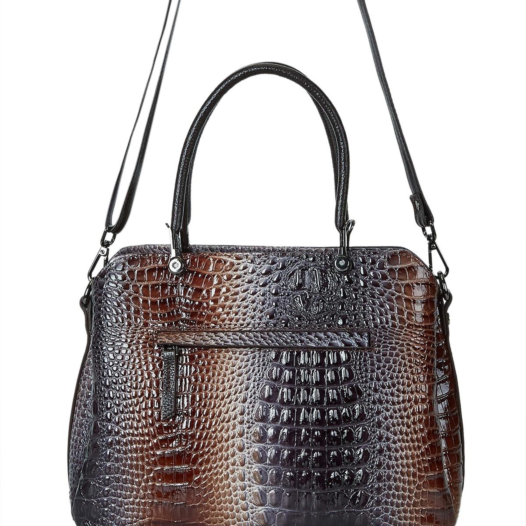 Tamer Tanca Kadın Hakiki Deri Vizon/Lacivert Kol Çantası