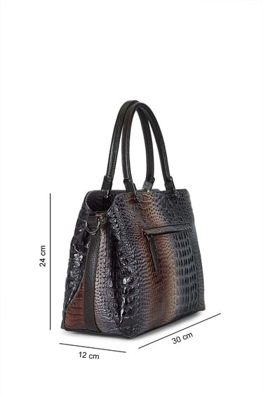  Tamer Tanca Kadın Hakiki Deri Vizon/Lacivert Kol Çantası