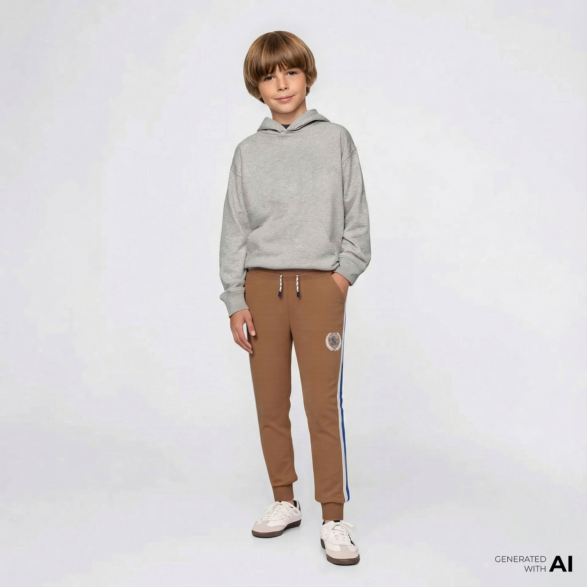  Converse Rec Club Side Stripe Jogger Çocuk Kahverengi Eşofman Altı