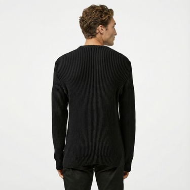  Nautica Erkek Siyah Regular Fit Triko