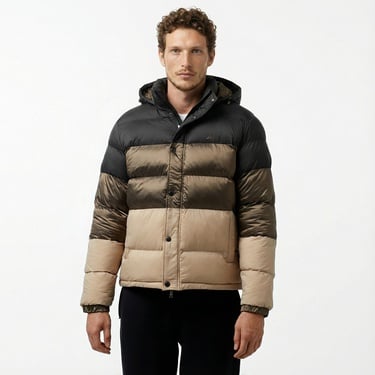  Nautica Erkek Kahverengi Renk Bloklu Mont