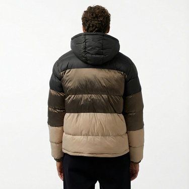  Nautica Erkek Kahverengi Renk Bloklu Mont