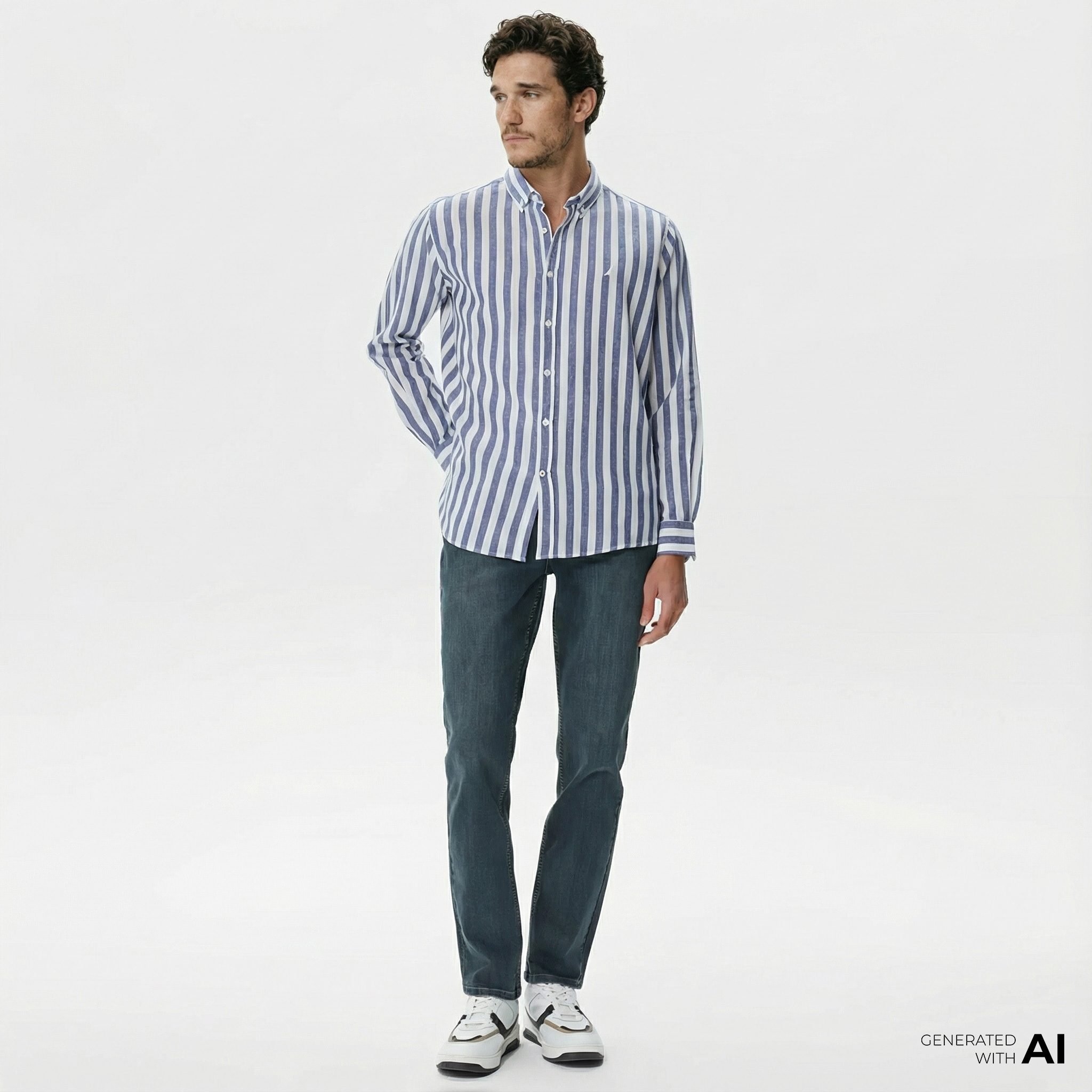  Nautica Erkek Lacivert Slim Fit Jean Pantolon