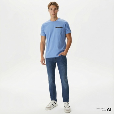  Nautica Erkek Mavi Slim Fit Jean