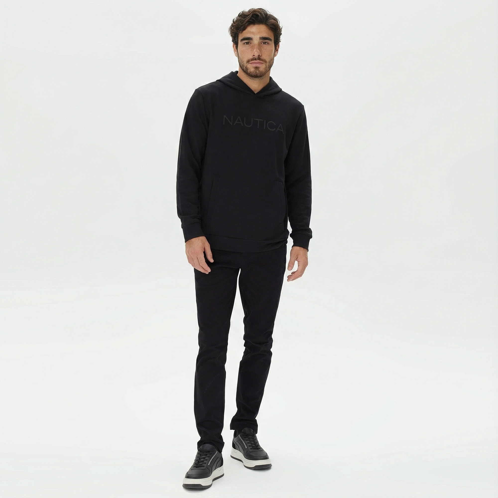 Nautica Erkek Siyah Standart Fit Sweatshirt