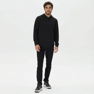  Nautica Erkek Siyah Standart Fit Sweatshirt