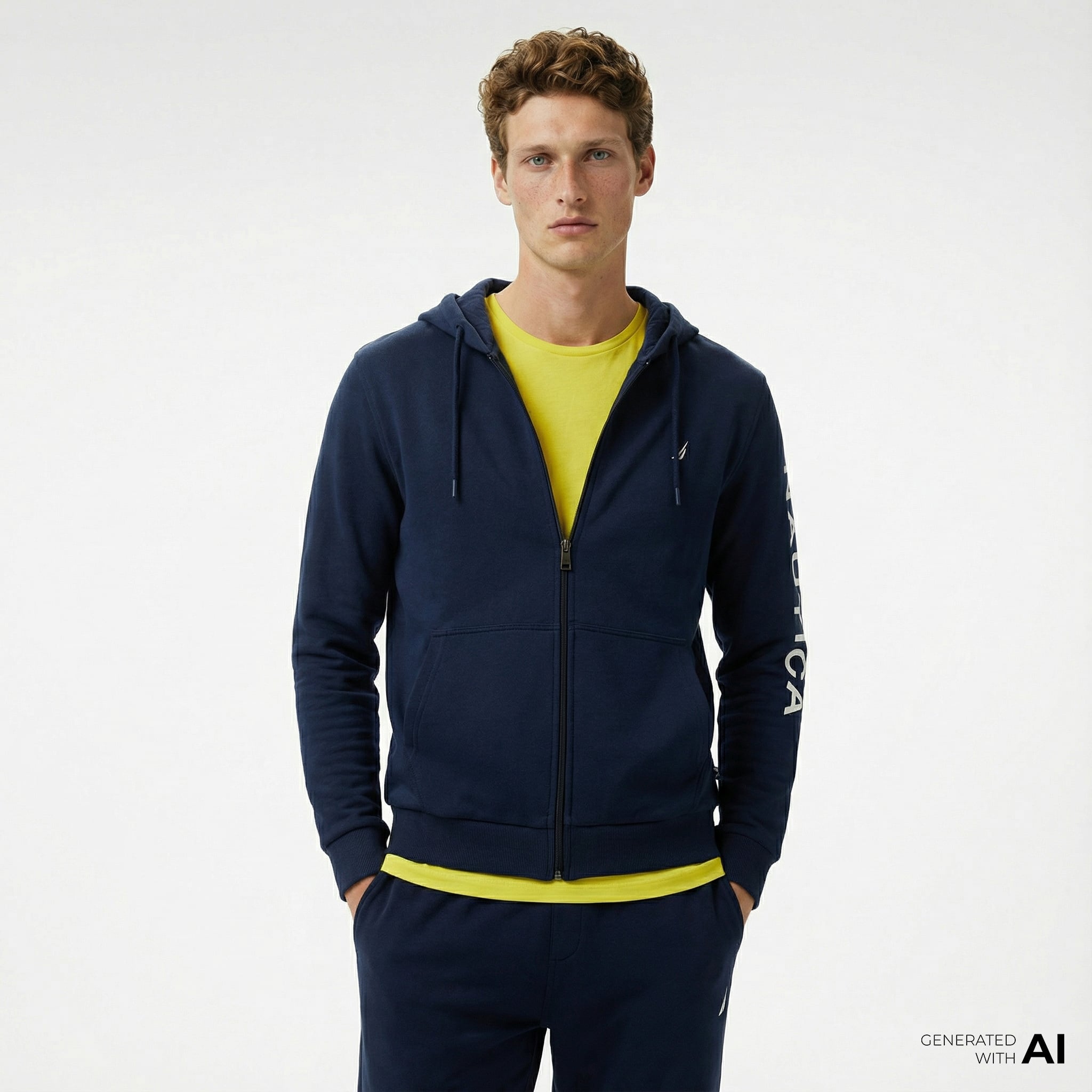  Nautica Erkek Lacivert Standart Fit Sweatshirt