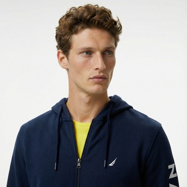  Nautica Erkek Lacivert Standart Fit Sweatshirt