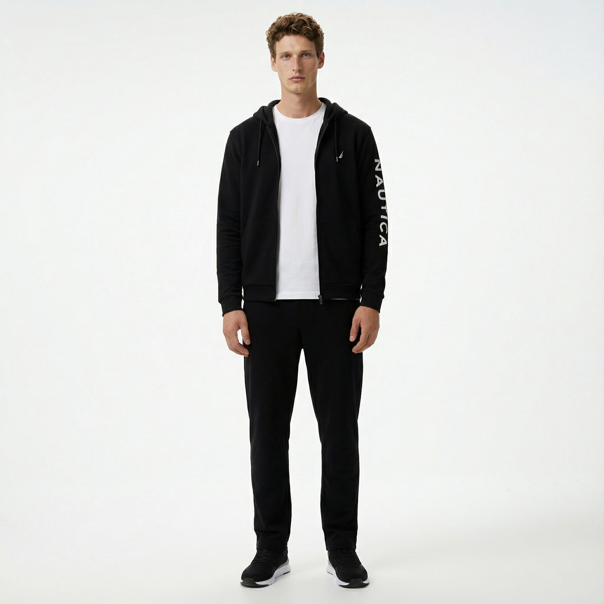 Nautica Erkek Siyah Standart Fit Sweatshirt