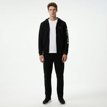  Nautica Erkek Siyah Standart Fit Sweatshirt